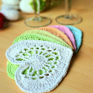 Lacey heart coasters