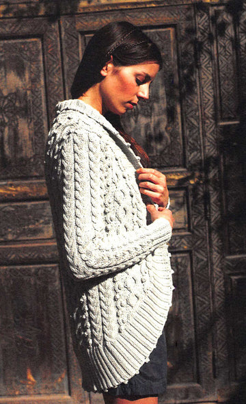 Curved Edge Jacket in Debbie Bliss Eco Cotton - Downloadable PDF