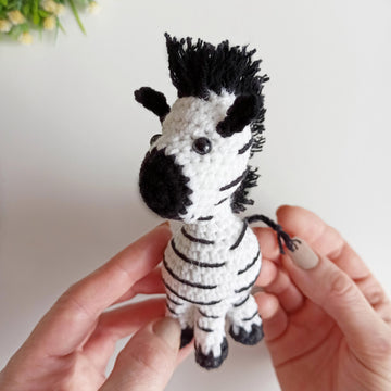 Zebra crochet pattern, mini amigurumi animals