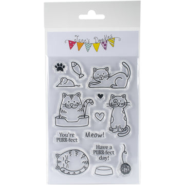 Jane's Doodles Clear Stamps 4"X6" - Cats