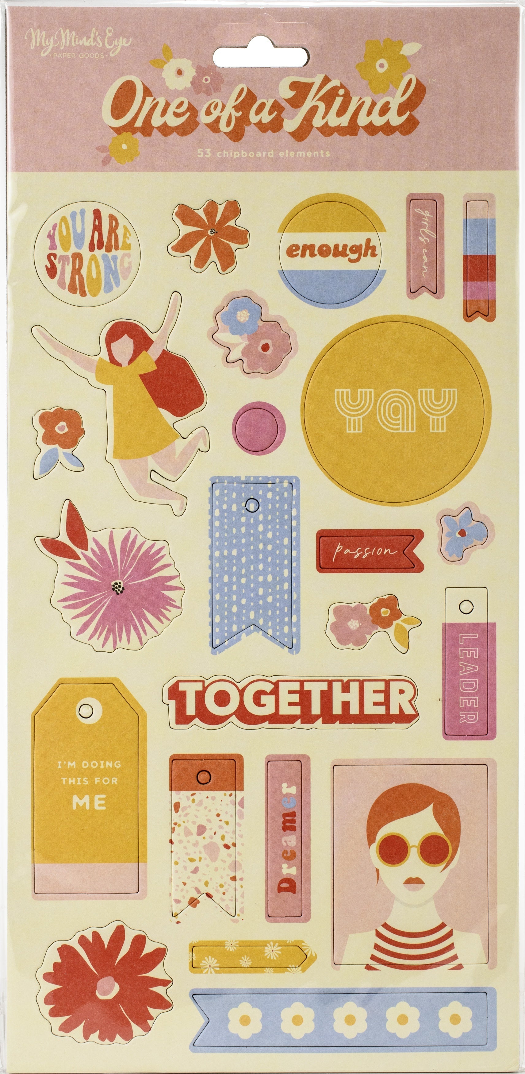 My Minds Eye One Of A Kind Chipboard Elements 6"X12" 2/Pkg - 621443