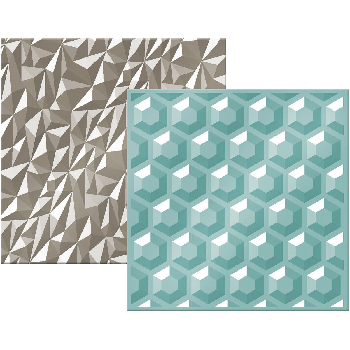 We R Memory Keepers We R Next Level Embossing Folders 6"X6" 2/Pkg - Gemstone