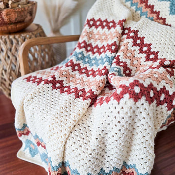 Gemstone Hues Crochet Blanket