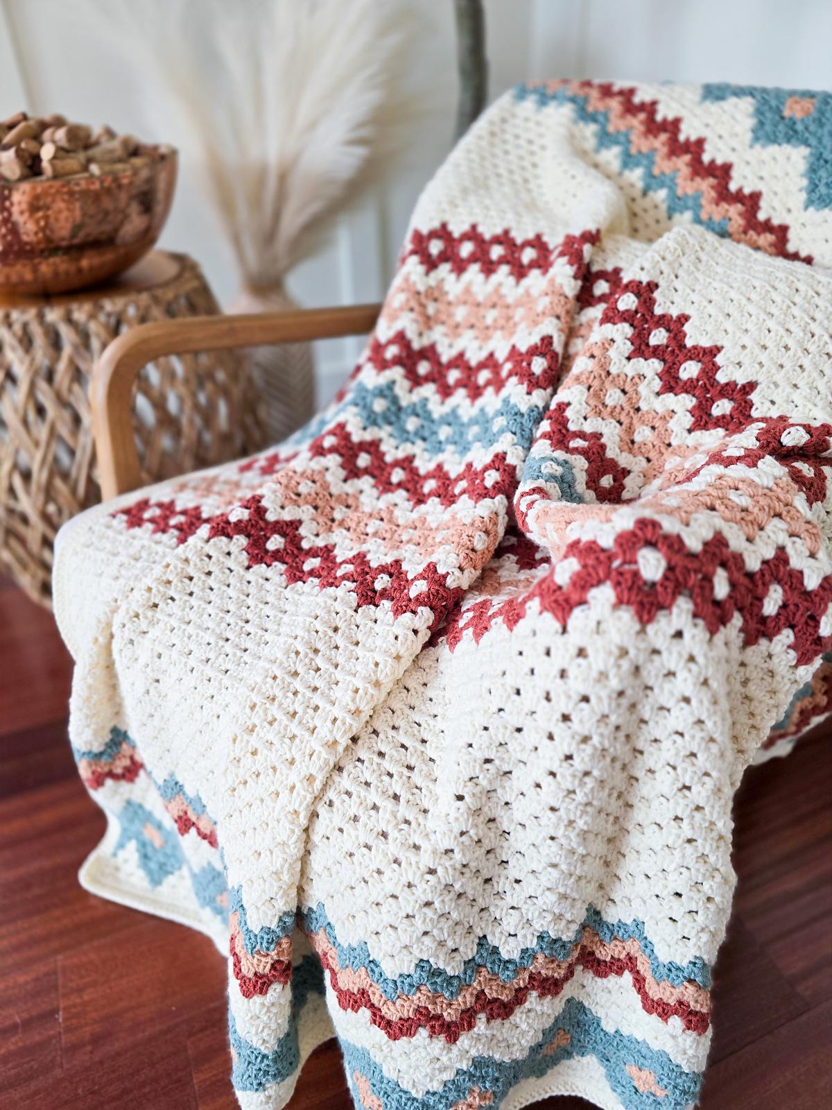 Gemstone Hues Crochet Blanket