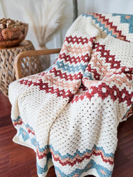 Gemstone Hues Crochet Blanket