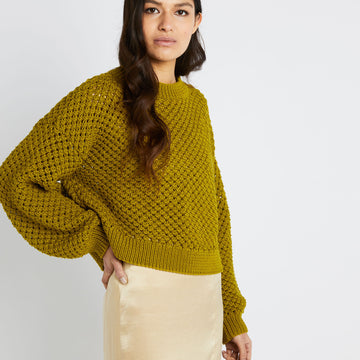 Saltwater Sweater in Wool and the Gang Shiny Happy Cotton - Leaflet