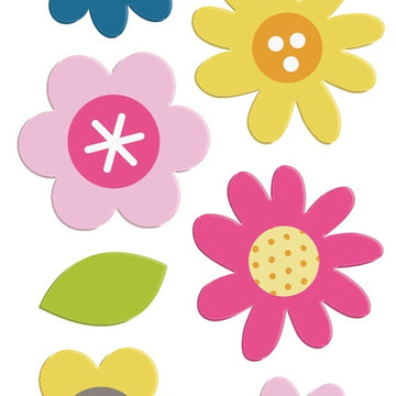 Doodlebug Chloe Acrylic Shapes - Flowers