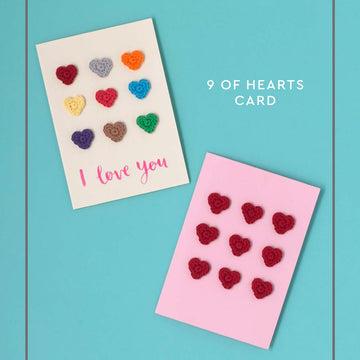 "9 of Hearts Card" - Free Crochet Pattern For Other in Paintbox Yarns Cotton DK
