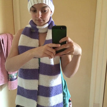 Striped Beanie and Scarf Pattern