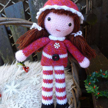 Beau and Belle Christmas Winter Dolls, Amigurumi Crochet Pattern