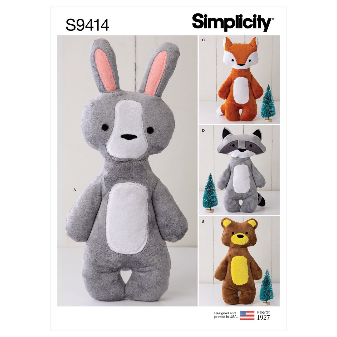 Simplicity Stuffed Animals S9414 - Sewing Pattern