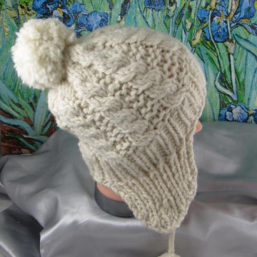 Baby Big Bobble Superfast Cable Trapper Hat