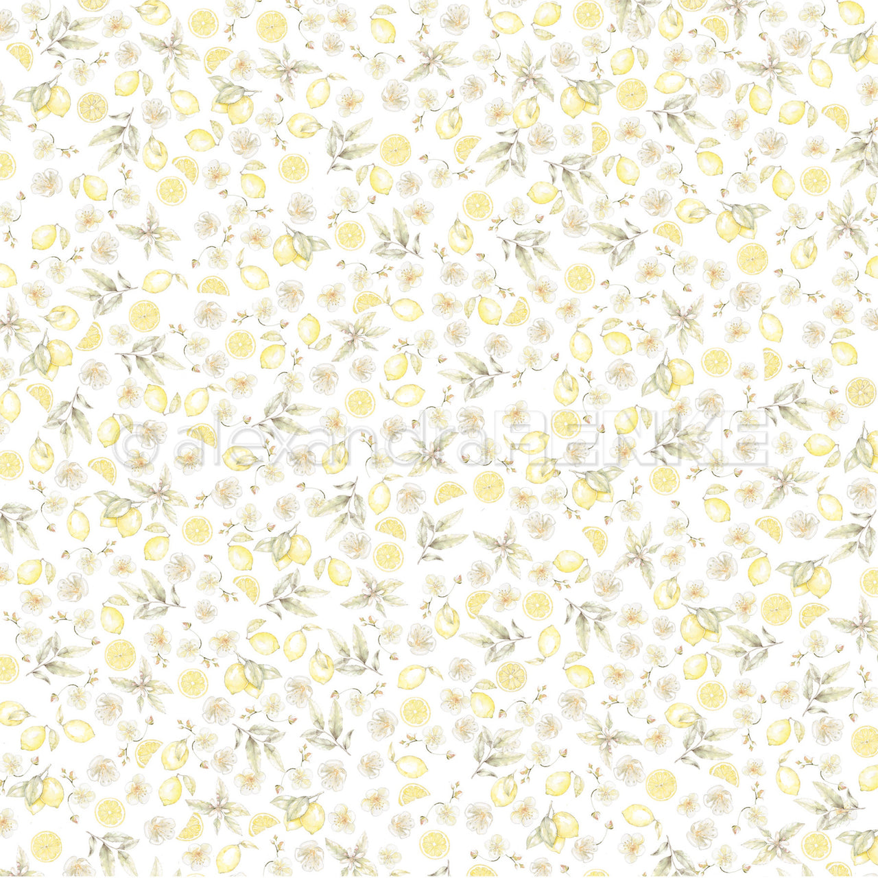 Alexandra Renke Marmalade Design Paper 12"X12" 25/Pkg - Lemon Garden