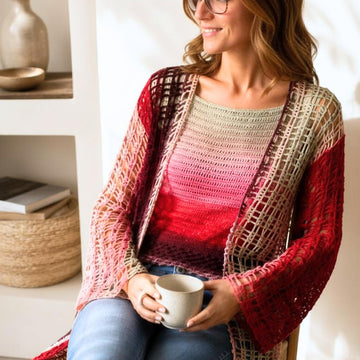 Crochet Pattern Top & Long Cardigan Set 1-2-3 IDEEN #4 | Summer Vest Duo PDF