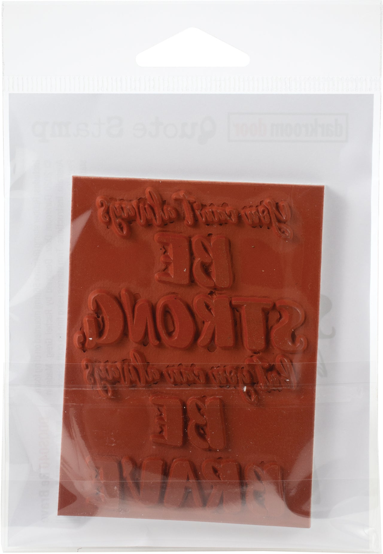 Darkroom Door Quote Cling Stamp 3.3"X2.3" - Be Brave