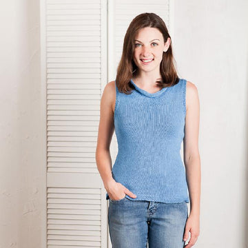 Drapey Cowl Neck Tank Top