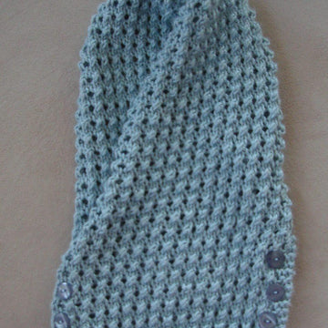 Nina - lace stitch buttoned neck scarf