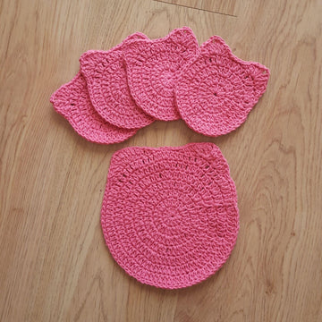 Cat Placemat and Coasters Set