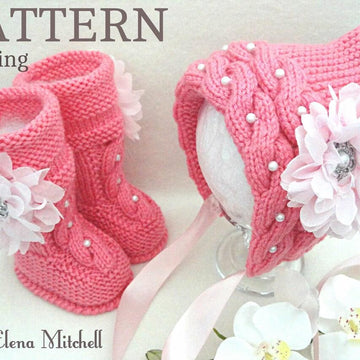 Knitting PATTERN Baby Cap and Baby Booties Baby Set 0 - 12 months