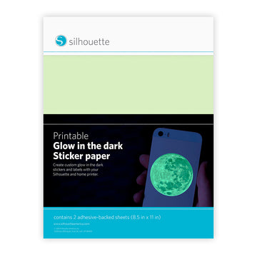 Silhouette America Silhouette Printable Sticker Paper 8.5"X11" 2/Pkg - Glow-In-The Dark