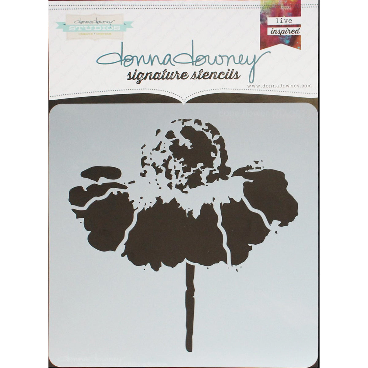 Donna Downey Stencils Donna Downey Signature Stencils 8.5"X8.5" - Cone Flower