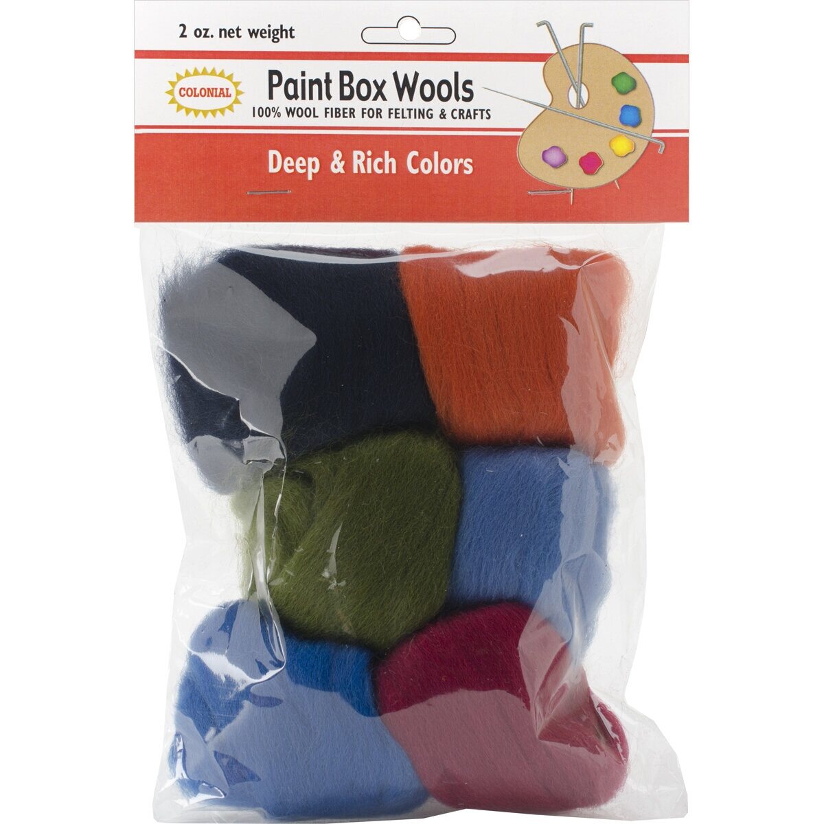Colonial Needle Needle Felting Wool - Deep & Rich