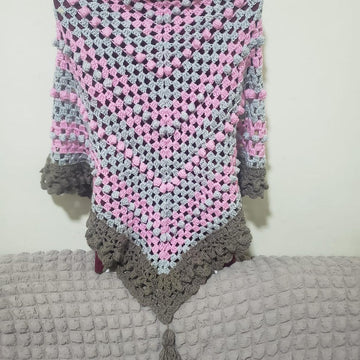 Triangular Popcorn Shawl