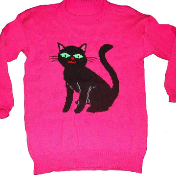 Childrens & Adults Black Cat Jumper
