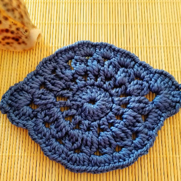 Crochet Oval Coaster Pattern with Video Tutorial and Matching Holder