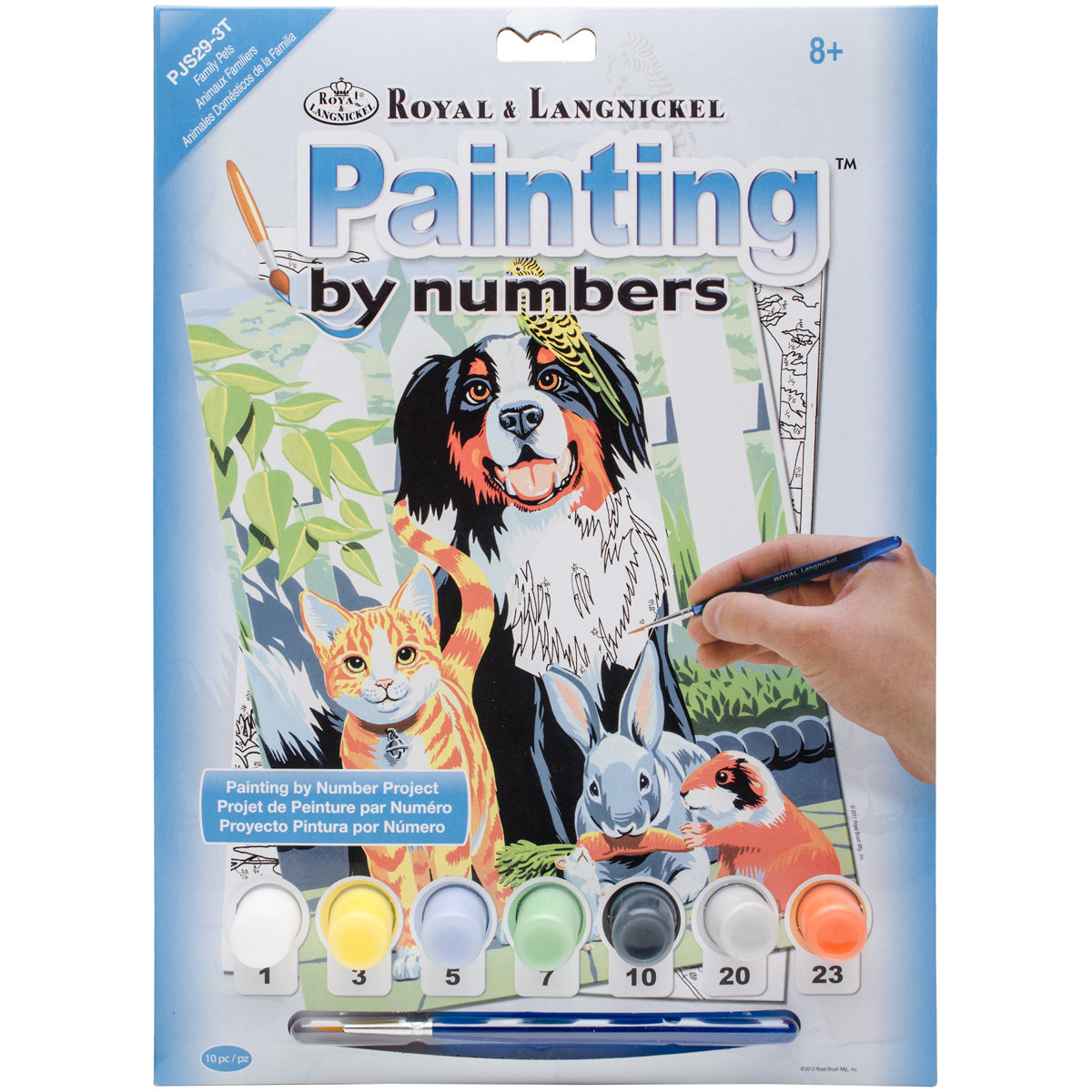 Royal Brush Junior Small Paint By Number Kit 8.75"X11.75" - Family Pets