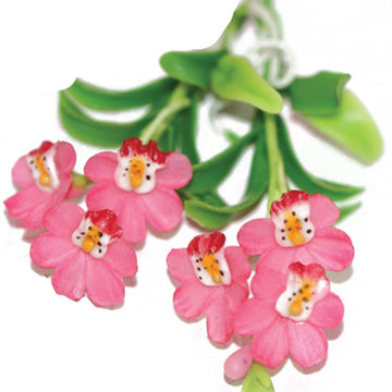 Dress My Craft Miniature Flower Orchid Bunch 2/Pkg - Pink