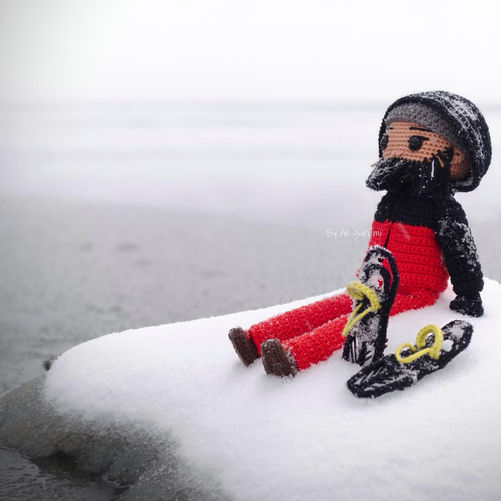 Hiking Boy Doll with Snowshoes