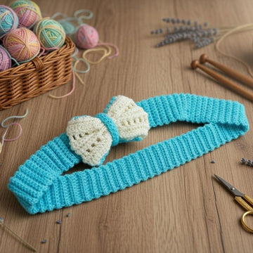 Crochet Bow Headband PDF + Video Tutorial