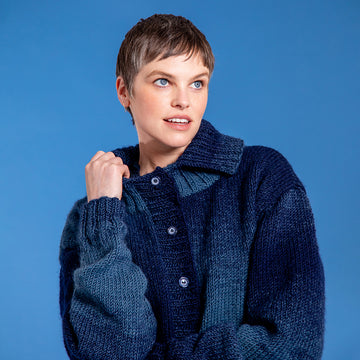 Against the Gradient Cardigan - Free Knitting Pattern in Paintbox Yarns Ombré Aran Wool Touch