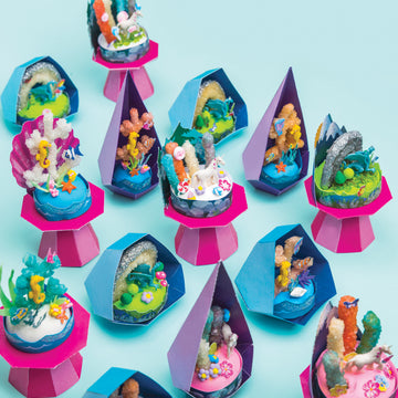 Klutz Grow Your Own Crystal Mini Worlds Book Kit - 534817