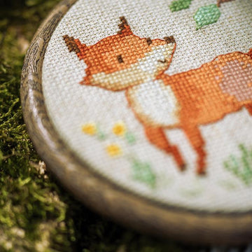 Vervaco Miniature Forest Animals Set Of 3 Cross Stitch Kit - 10cm X 10cm/4in X 4in