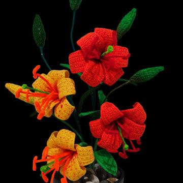 Crochet Tiger lily flowers