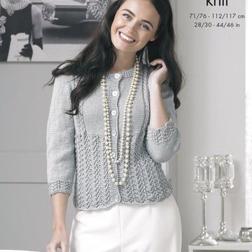 Cardigan & Sweater in King Cole Glitz DK - 4398 - Downloadable PDF
