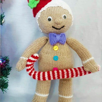 Gingerbread Man & Candy Cane oy or Christmas Decoration 37cm LH026