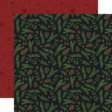 Echo Park Paper Warm & Cozy Double-Sided Cardstock 12"X12" 25/Pkg - Pine Boughs
