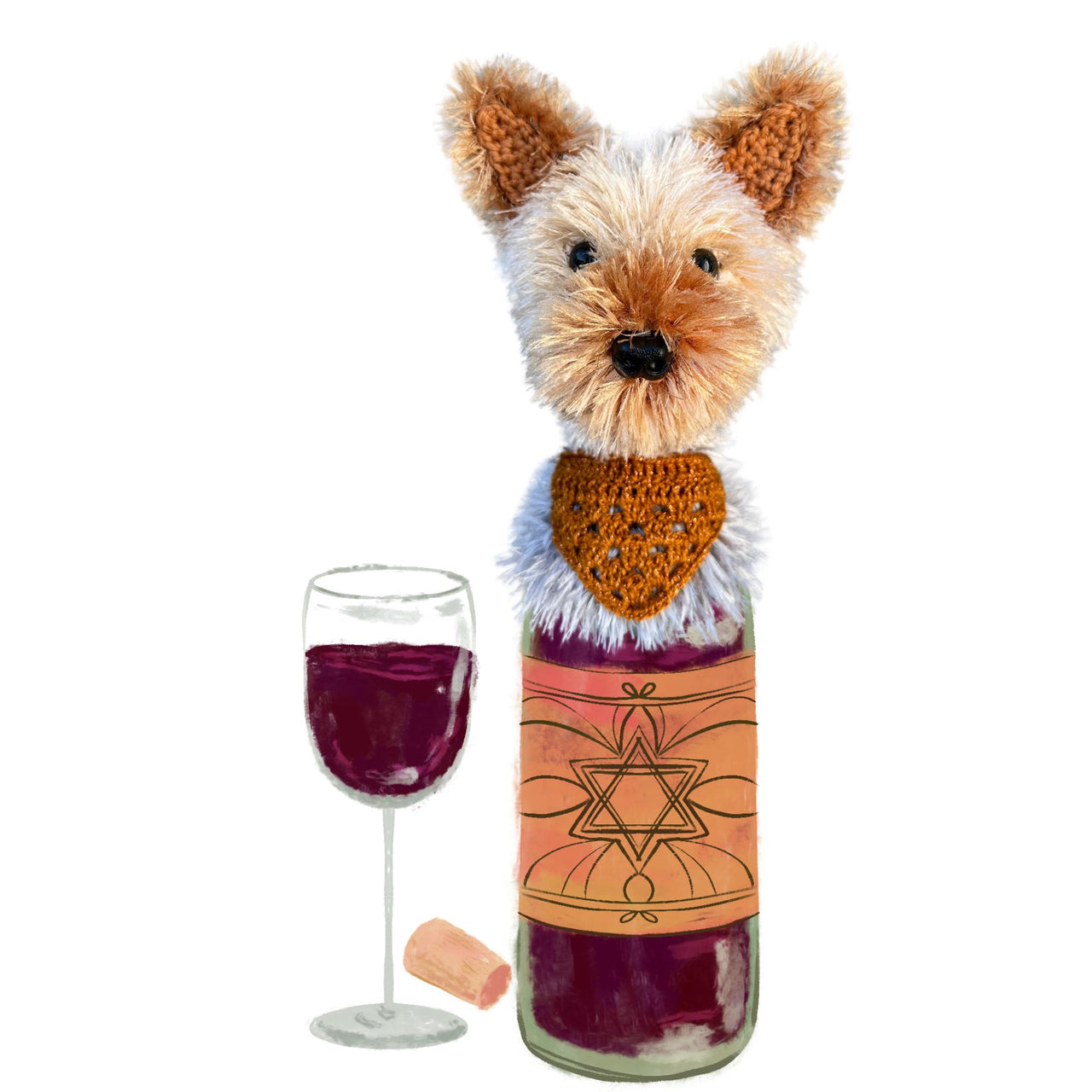 Yorkie Wine Topper