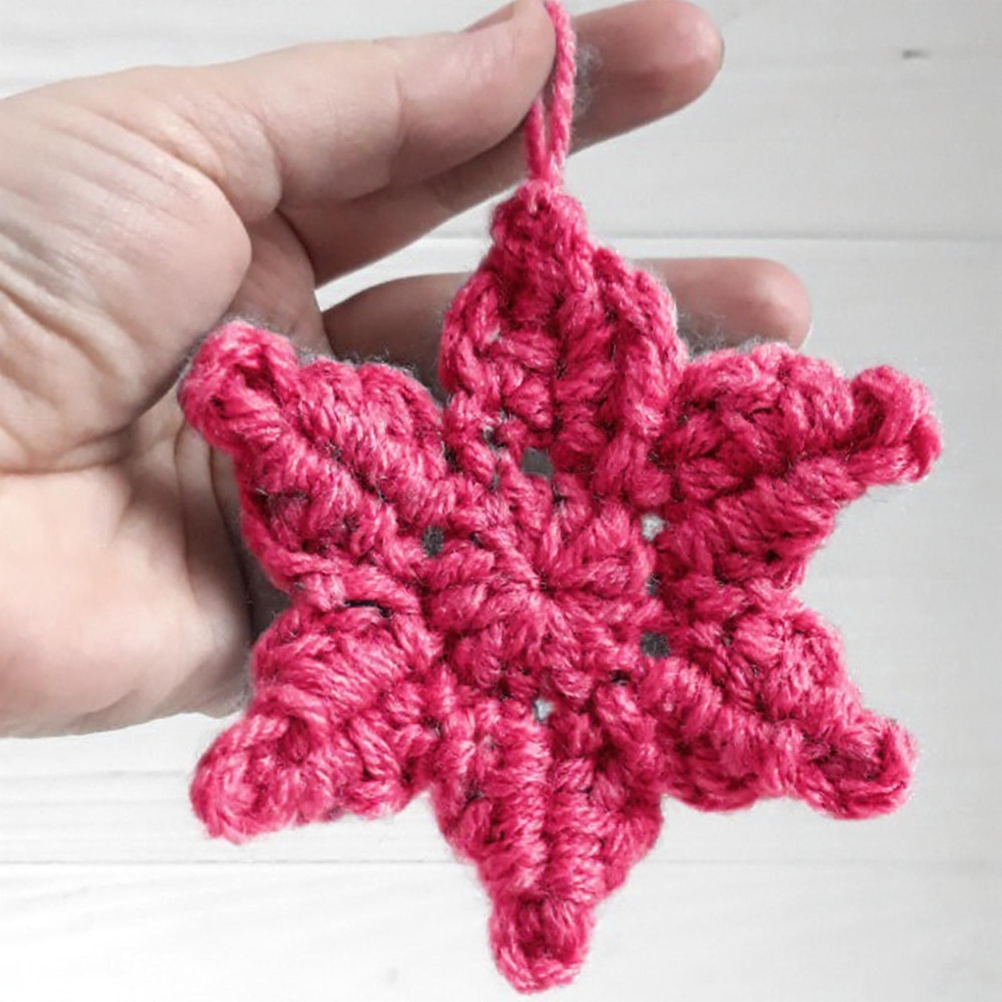 Christmas Crochet Snowflake Pattern, Farmhouse Decor Yule Ornament tree