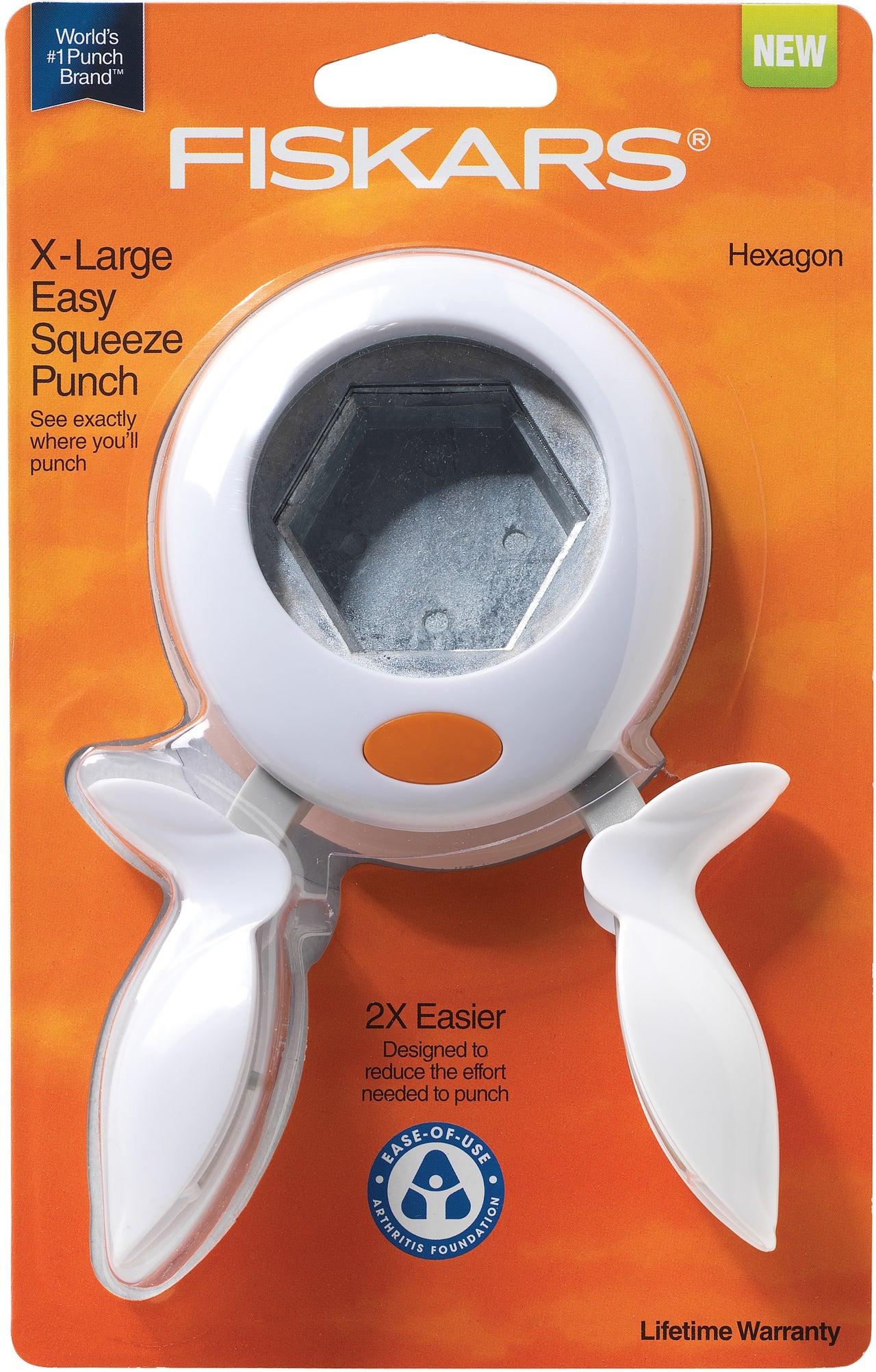 Fiskars Squeeze Punch X-Large - Hexagon, 2"