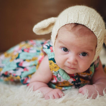 Lamb and Bunny Bonnet