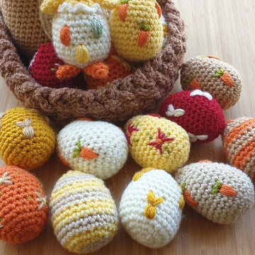 Easter Chicken Set Collection Chick Easter Eggs Nest amigurumi crochet set