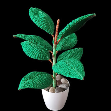 Crochet Rubber plant/Fig leaf