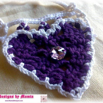 Crochet Diamond Heart Necklace Pattern Unique Crochet Jewelry