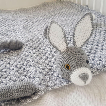 3in1 Woodland Bunny Baby Blanket