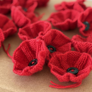 Poppy Flower Knitting Pattern