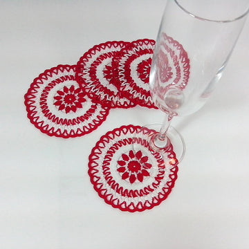 Christmas coaster lace doily